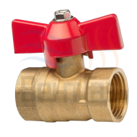 Кран шаровой ГАЛЛОП  латунь 15mm x 1/2" гайка-гайка бабочка