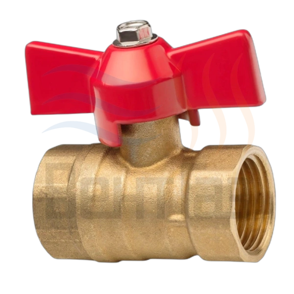 Кран шаровой ГАЛЛОП  латунь 15mm x 1/2" гайка-гайка бабочка