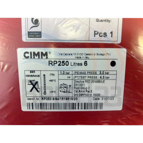 Расширительный бак  6 л для котлов BAXI Eco/Fourtech/Main  (JJJ005693900) 5693900