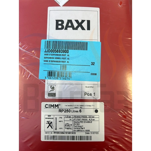 Расширительный бак  6 л для котлов BAXI Eco/Fourtech/Main  (JJJ005693900) 5693900
