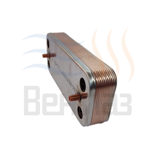 Теплообменник пластинчатый (вторичный)  12 пластин для котлов Ariston Clas/Genus/BS   17B1901244