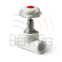 Вентиль  PRO AQUA 90° полипропилен 20mm x 20mm