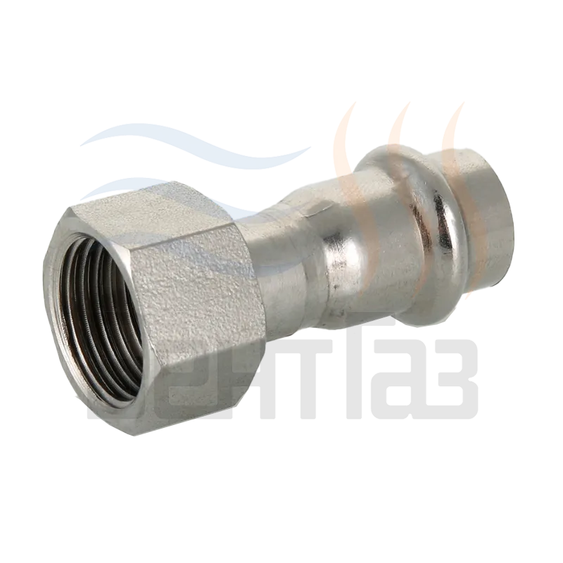 Пресс-фитинг (соединитель с накидной гайкой) VALTEC нерж.сталь  15mm x 3/4"