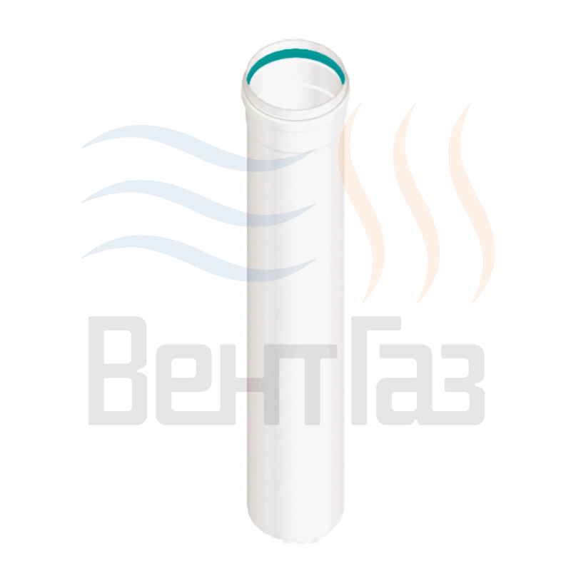 Труба коаксиальная Ø80 для дымоудаления 50см