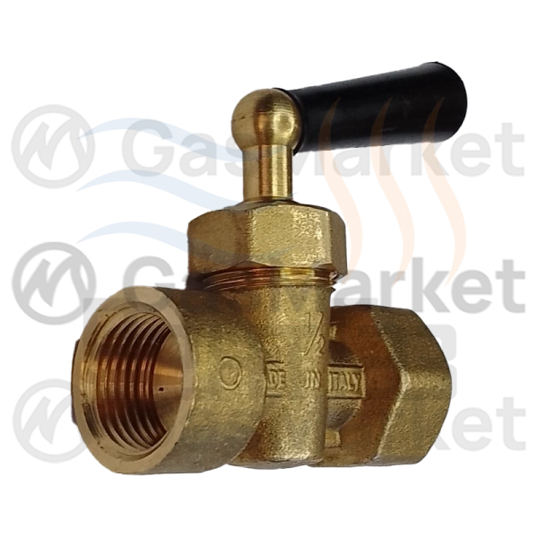 Кран трехходовой (под манометр) WATTS латунь 15mm x 1/2" гайка-гайка ручка